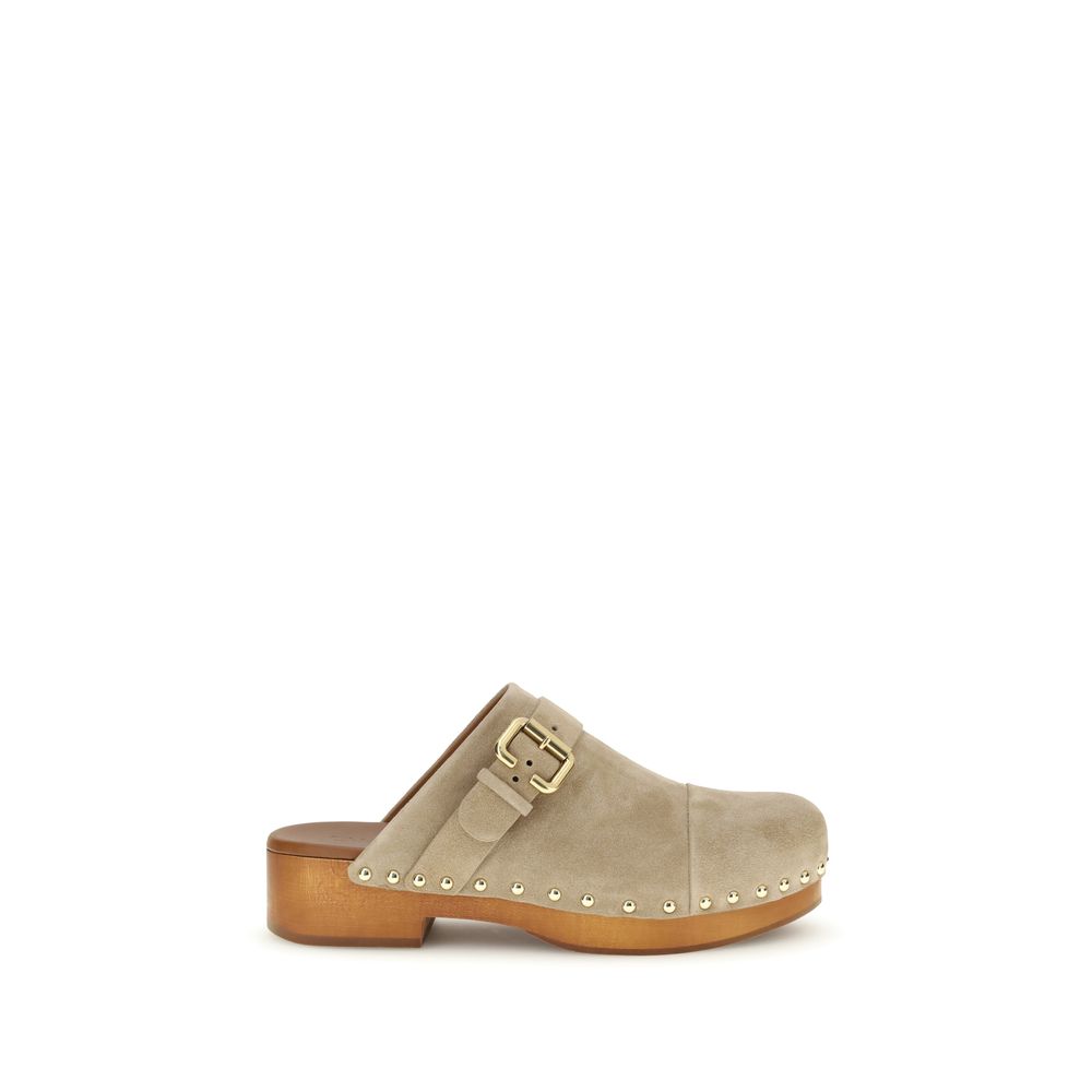 Jeannette Suede Clog Mules