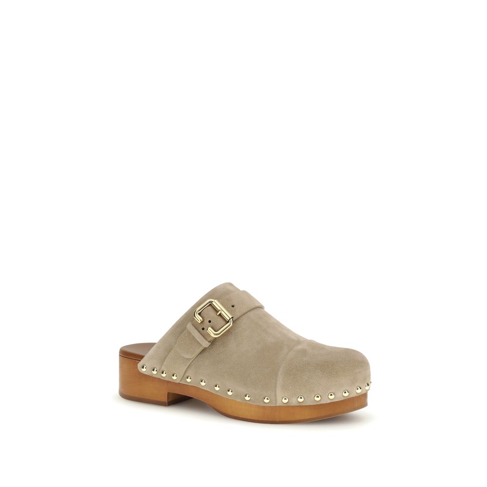 Jeannette Suede Clog Mules