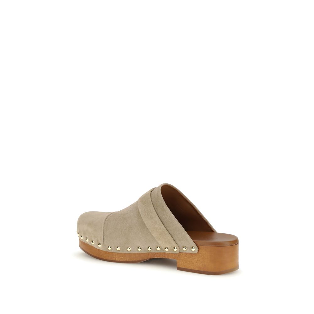 Jeannette Suede Clog Mules