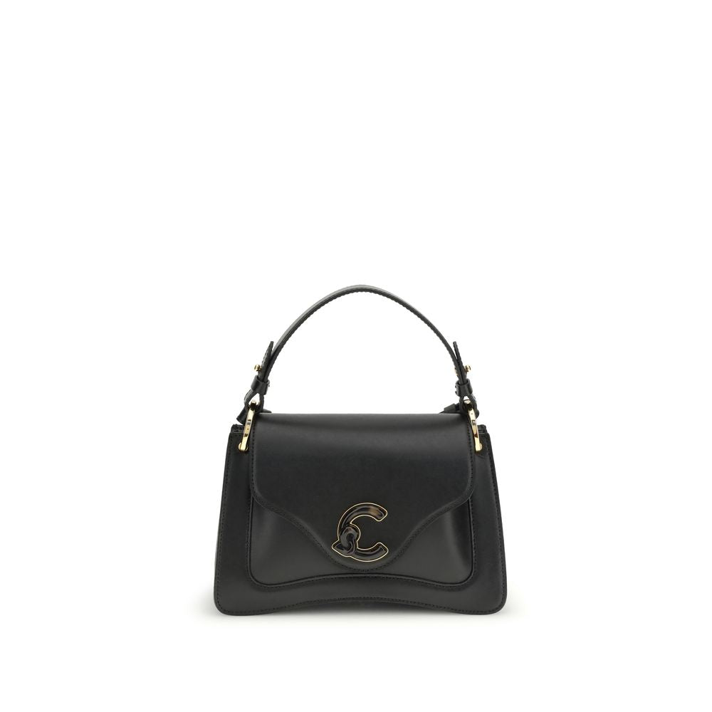 Black Calf Leather C-Me Shoulder Bag