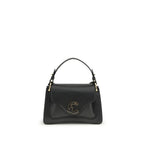 Black Calf Leather C-Me Shoulder Bag