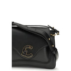 Black Calf Leather C-Me Shoulder Bag