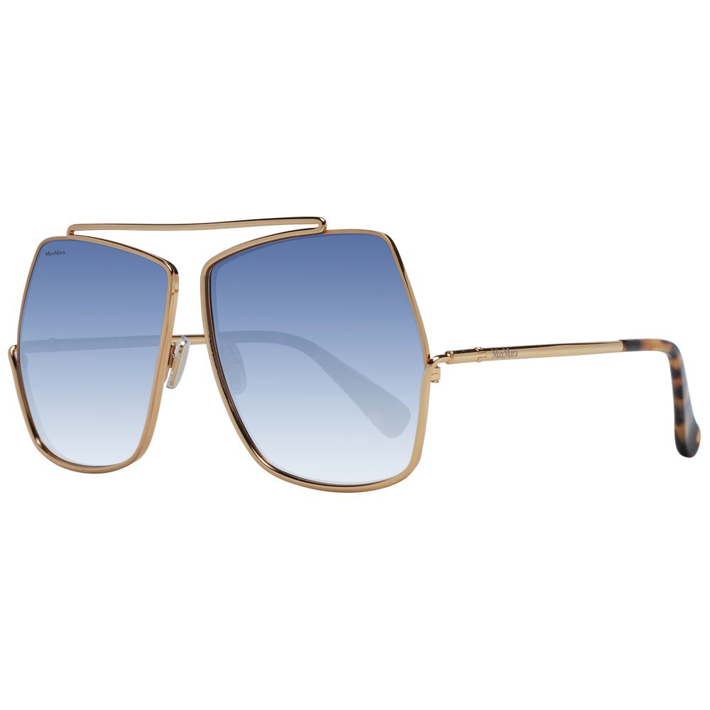 Gold Metal Square Sunglasses