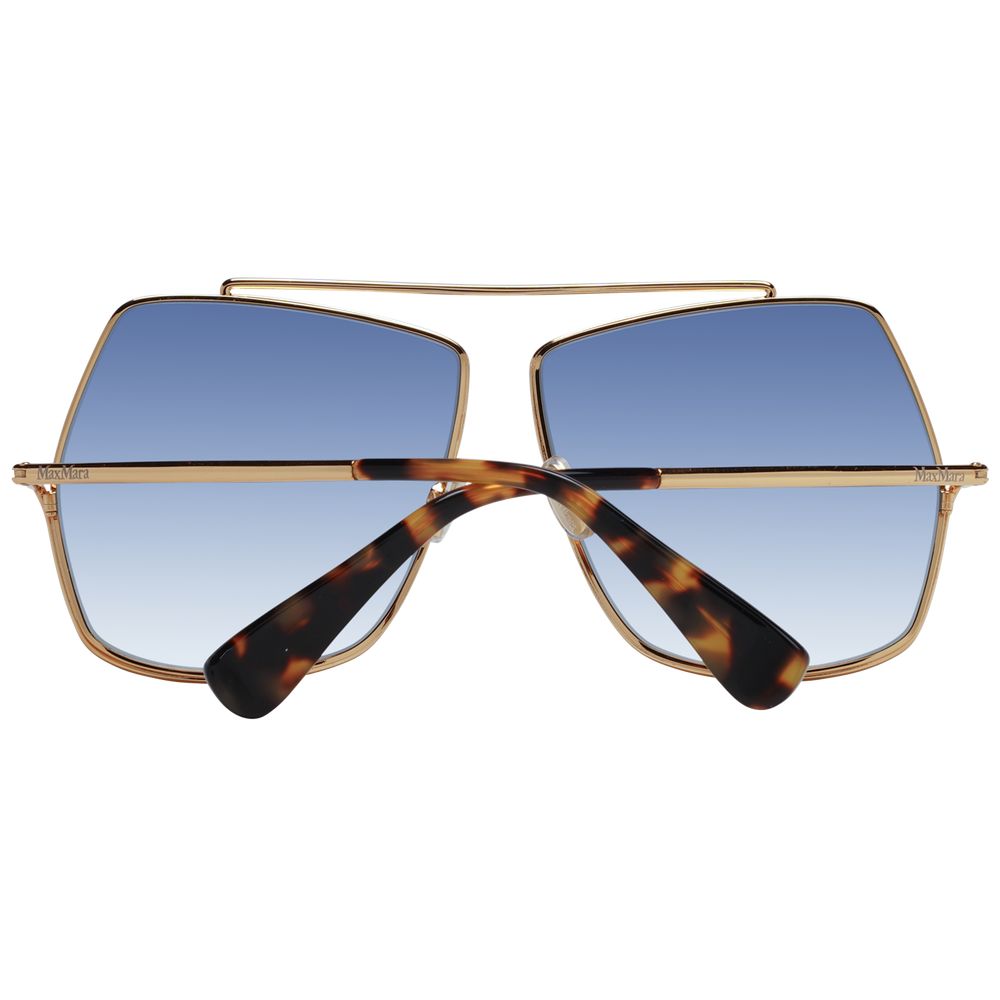 Gold Metal Square Sunglasses