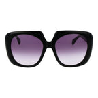 Black Plastic Round Sunglasses