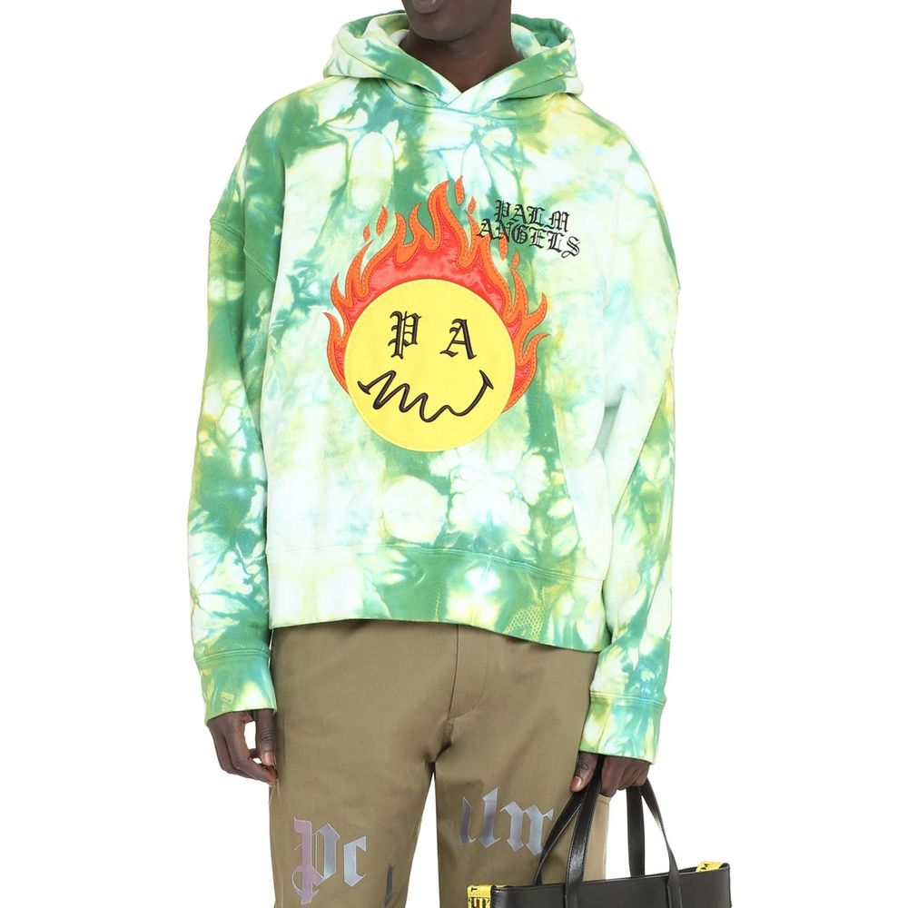 Bicolor Cotton Hooded Sweatshirt