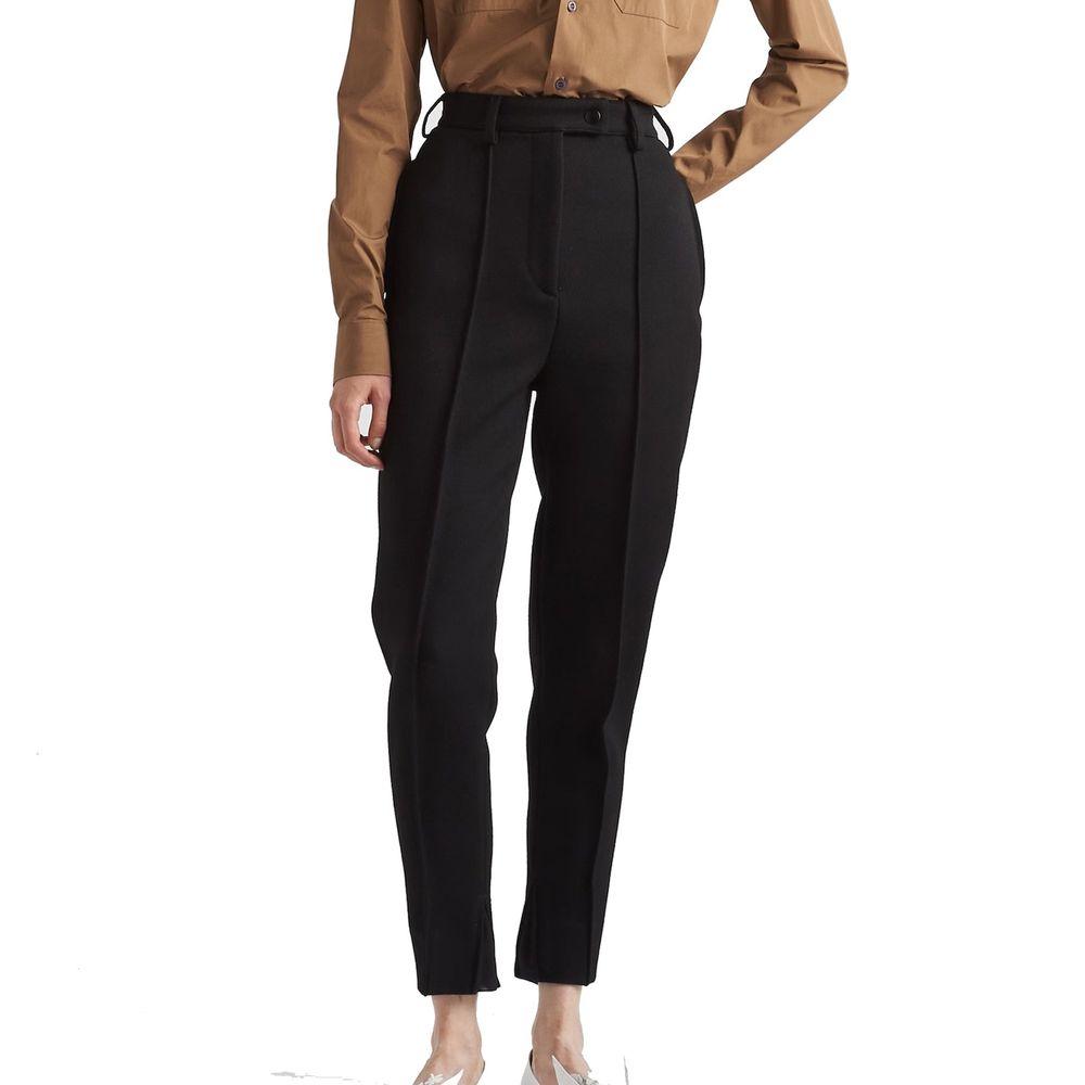Virgin Wool High-Waist Pants