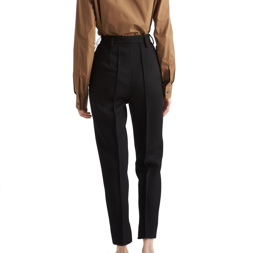 Virgin Wool High-Waist Pants