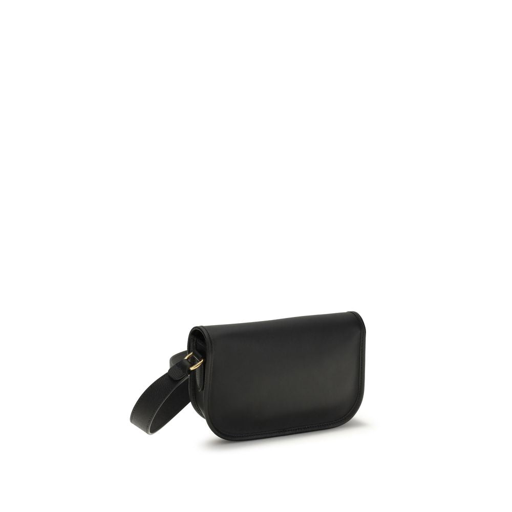Small Antibes Shoulder Bag In Black Calf Leather