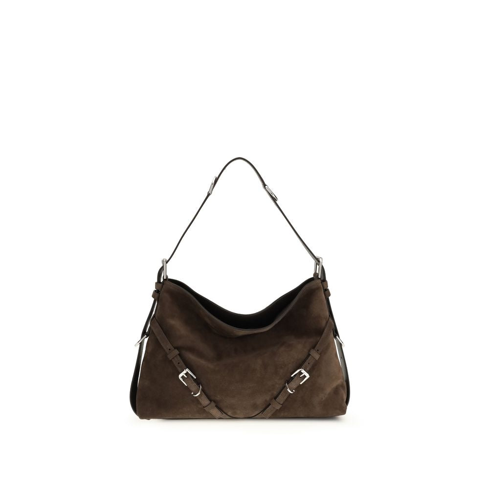 Medium Voyou Glossy Calfskin Shoulder Bag