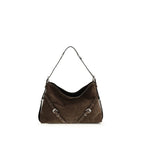 Medium Voyou Glossy Calfskin Shoulder Bag