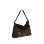 Medium Voyou Glossy Calfskin Shoulder Bag