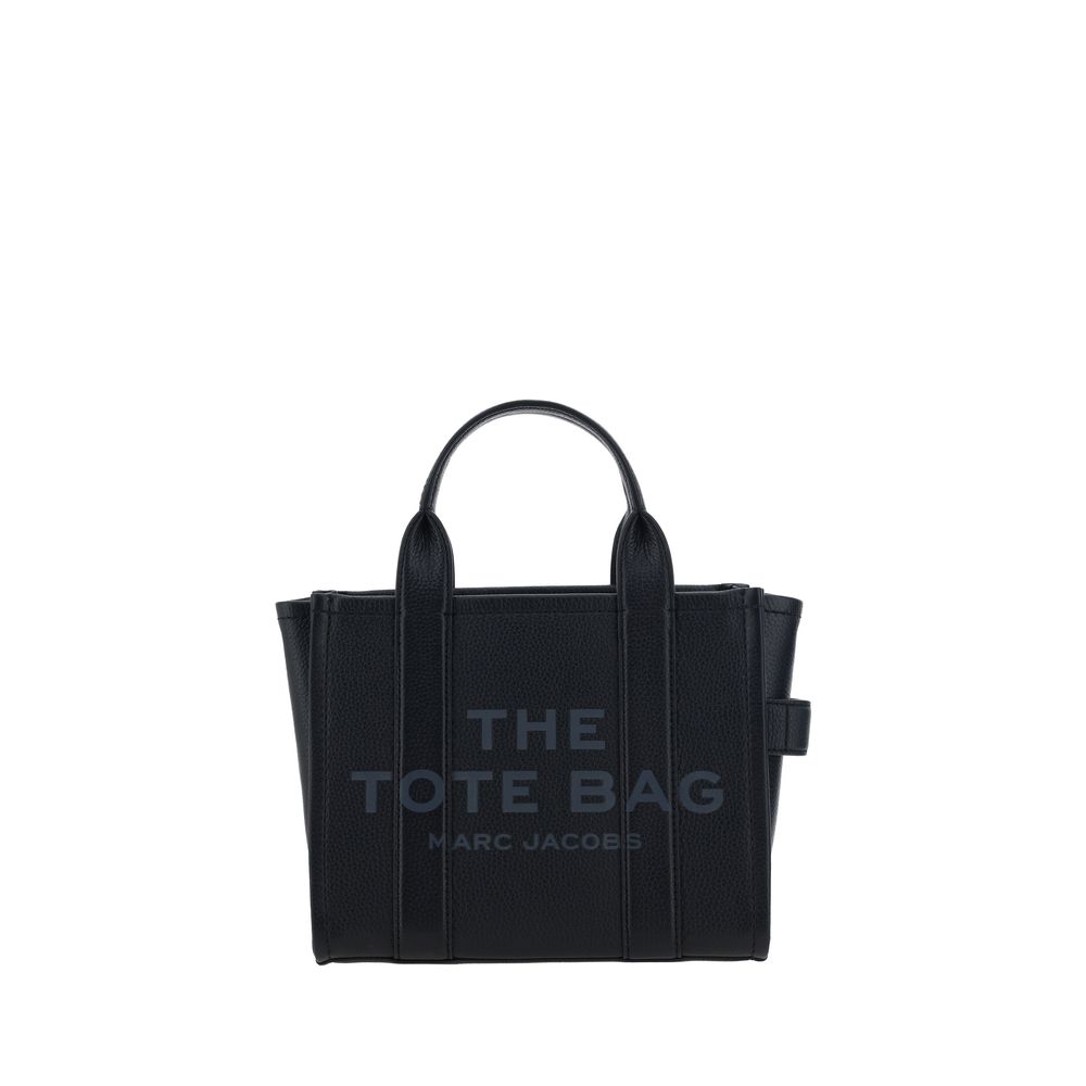 Black Calf Leather Small Tote Handbag
