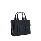 Black Calf Leather Small Tote Handbag