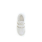 Calfskin Rockstud Untitled Low Top Sneakers
