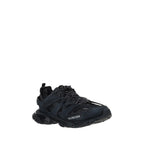 Black Polyethylene Track Sneakers