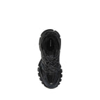 Black Polyethylene Track Sneakers