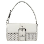 Optic White Leather Shoulder Bag