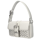 Optic White Leather Shoulder Bag