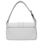 Optic White Leather Shoulder Bag
