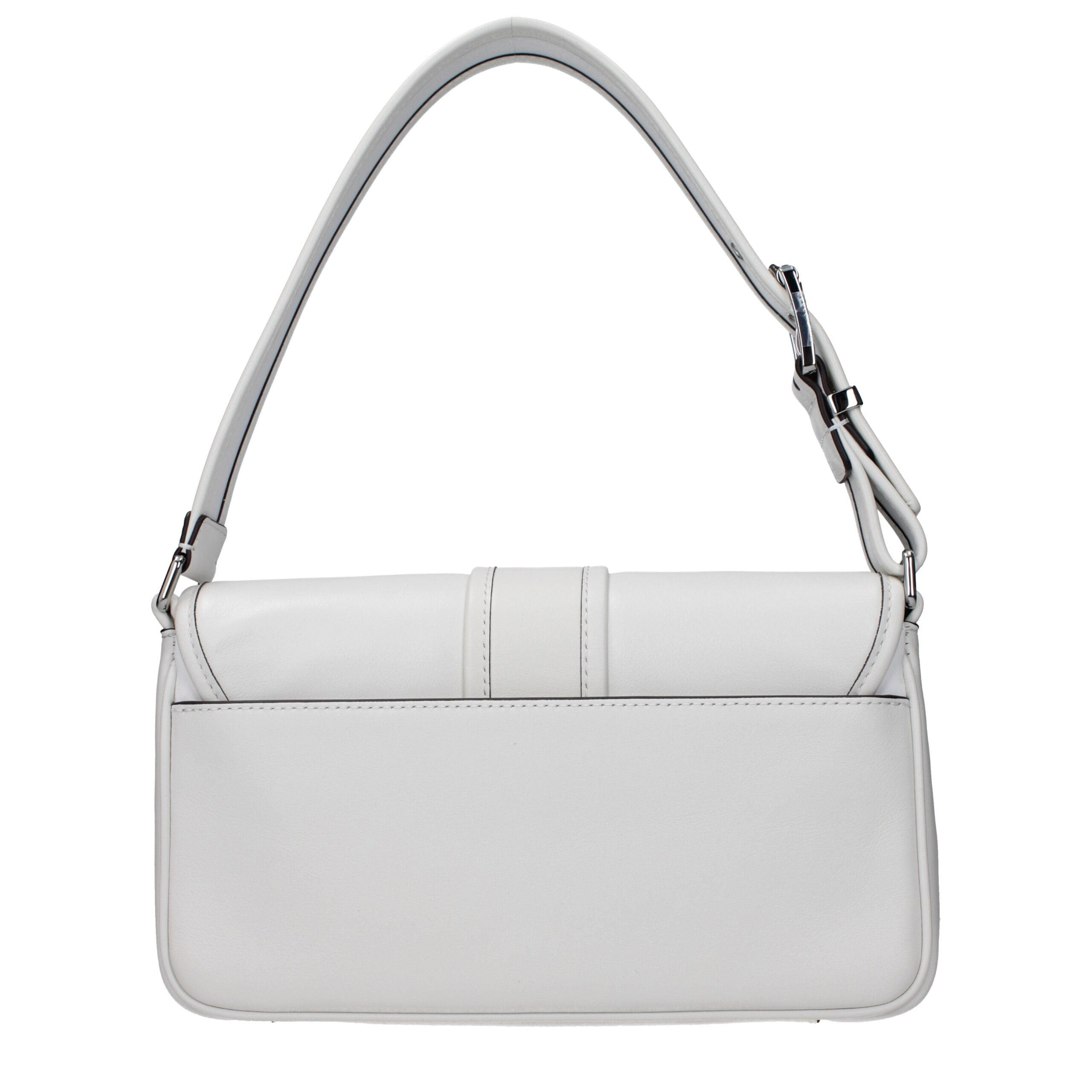 Optic White Leather Shoulder Bag
