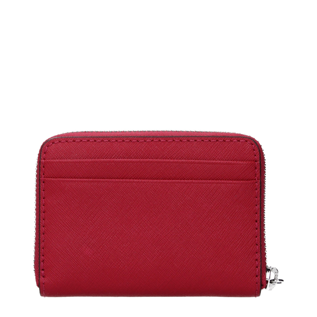 Red Grained Leather Cardholder