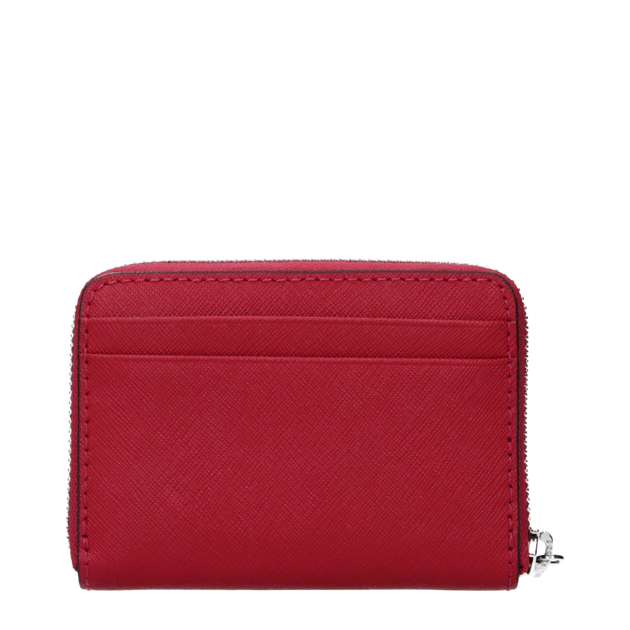 Red Grained Leather Cardholder