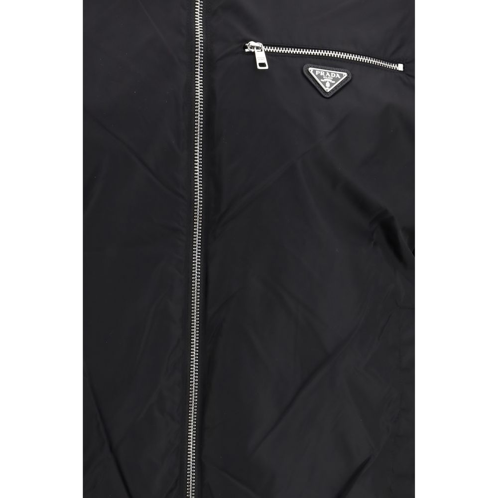 Oversized Reversible Wool and Nylon Jacket