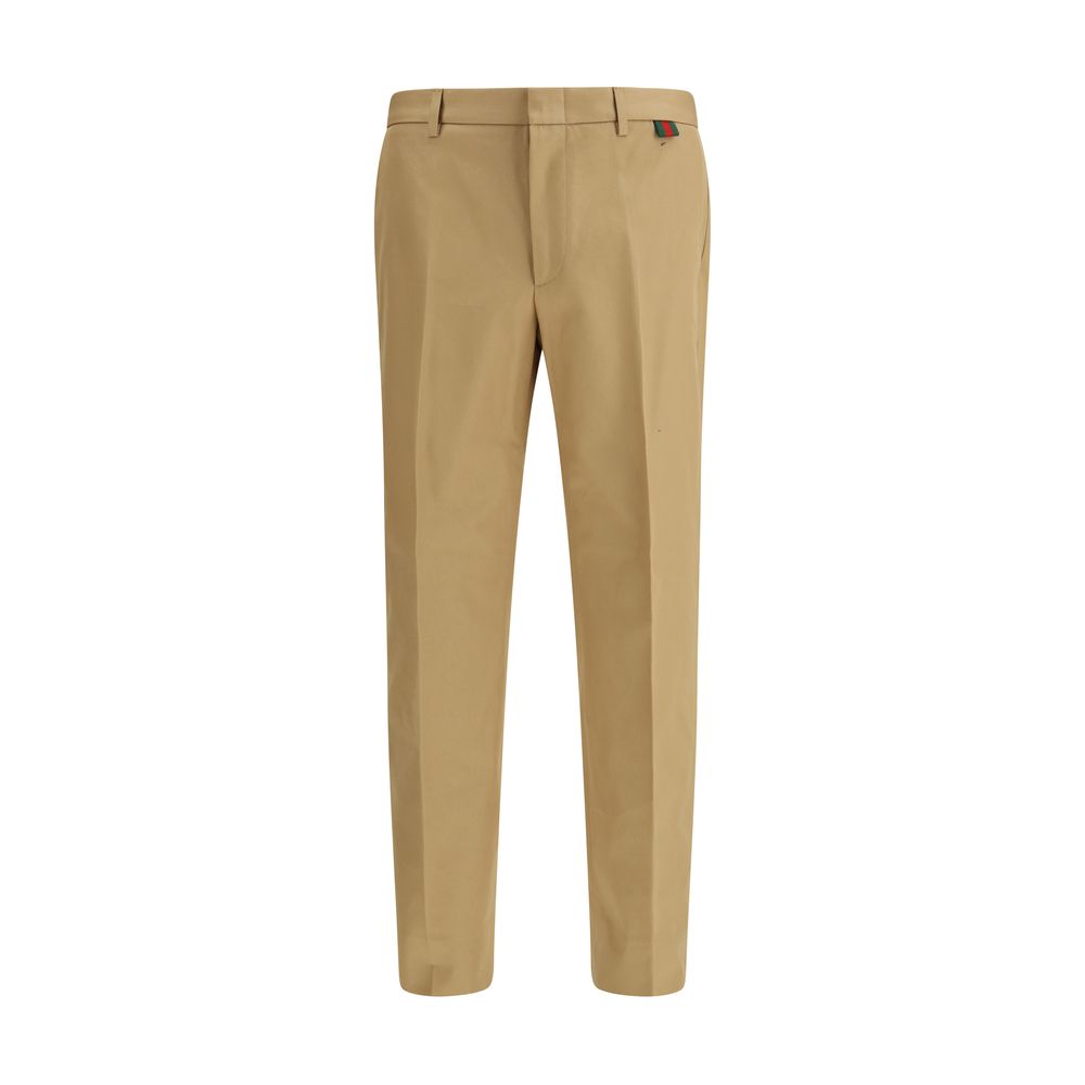 Beige Cotton Trousers