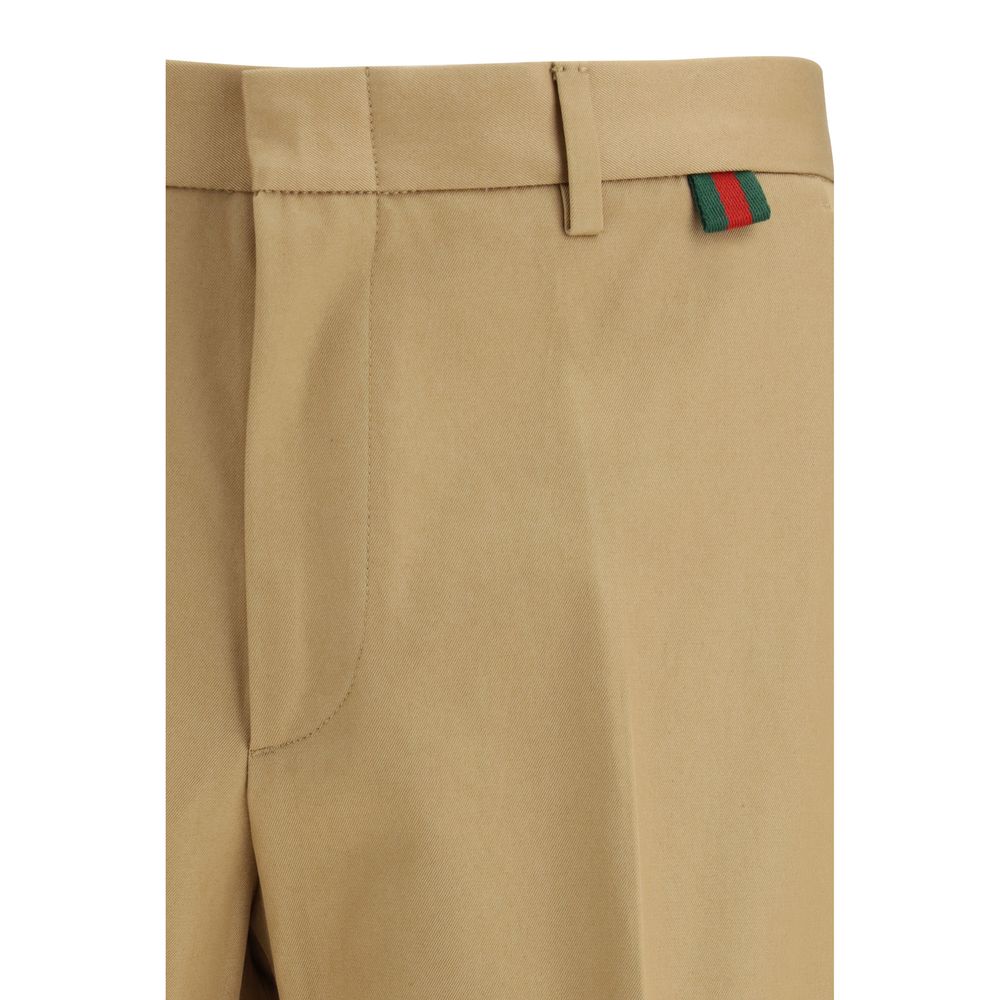 Beige Cotton Trousers