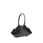Manta Shoulder Bag in Black Calfskin Nappa Leather