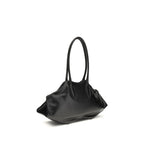 Manta Shoulder Bag in Black Calfskin Nappa Leather