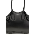 Manta Shoulder Bag in Black Calfskin Nappa Leather