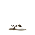 Pia Muse Flat Leather Thong Sandals