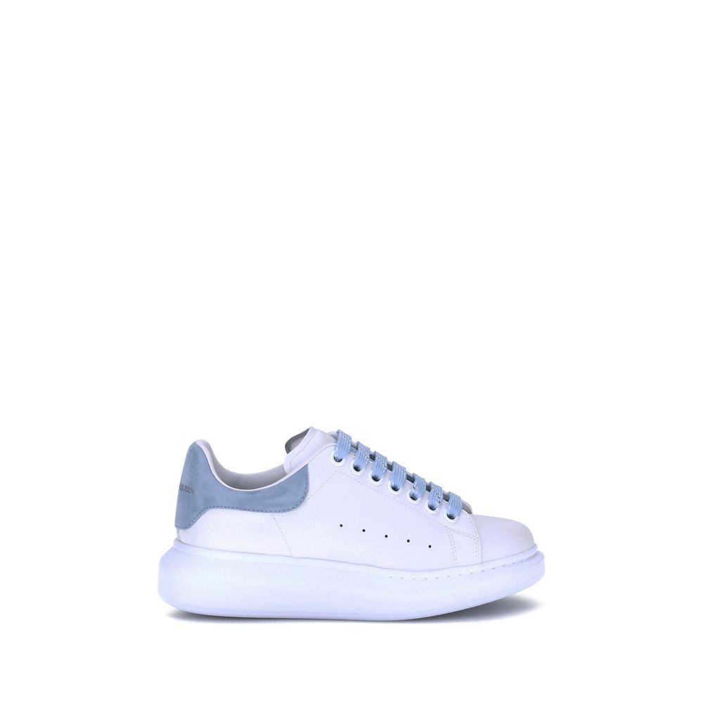 Blue Calfskin Platform Sneakers