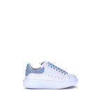 Blue Calfskin Platform Sneakers