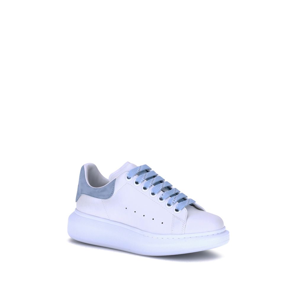 Blue Calfskin Platform Sneakers