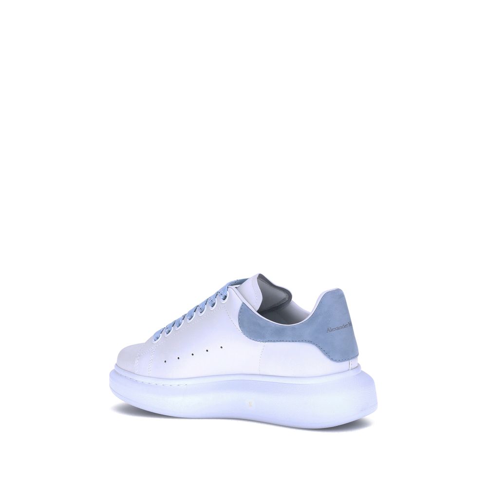 Blue Calfskin Platform Sneakers