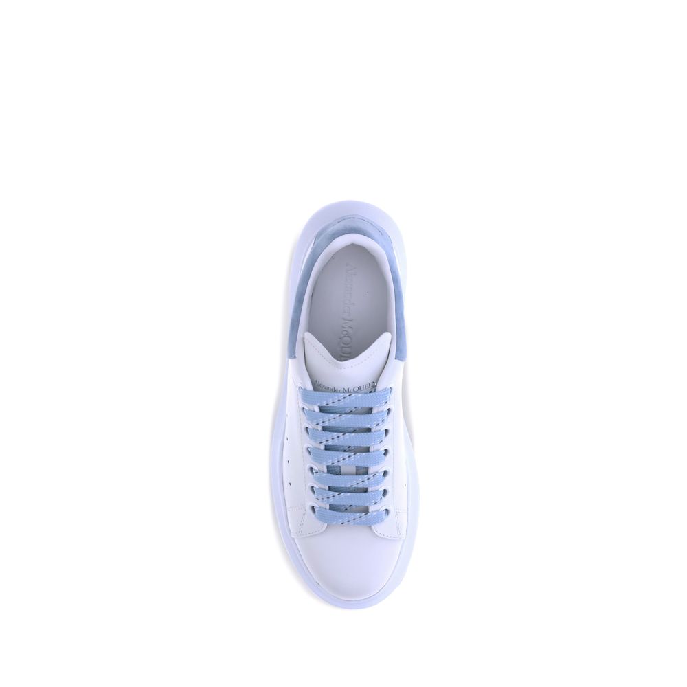 Blue Calfskin Platform Sneakers