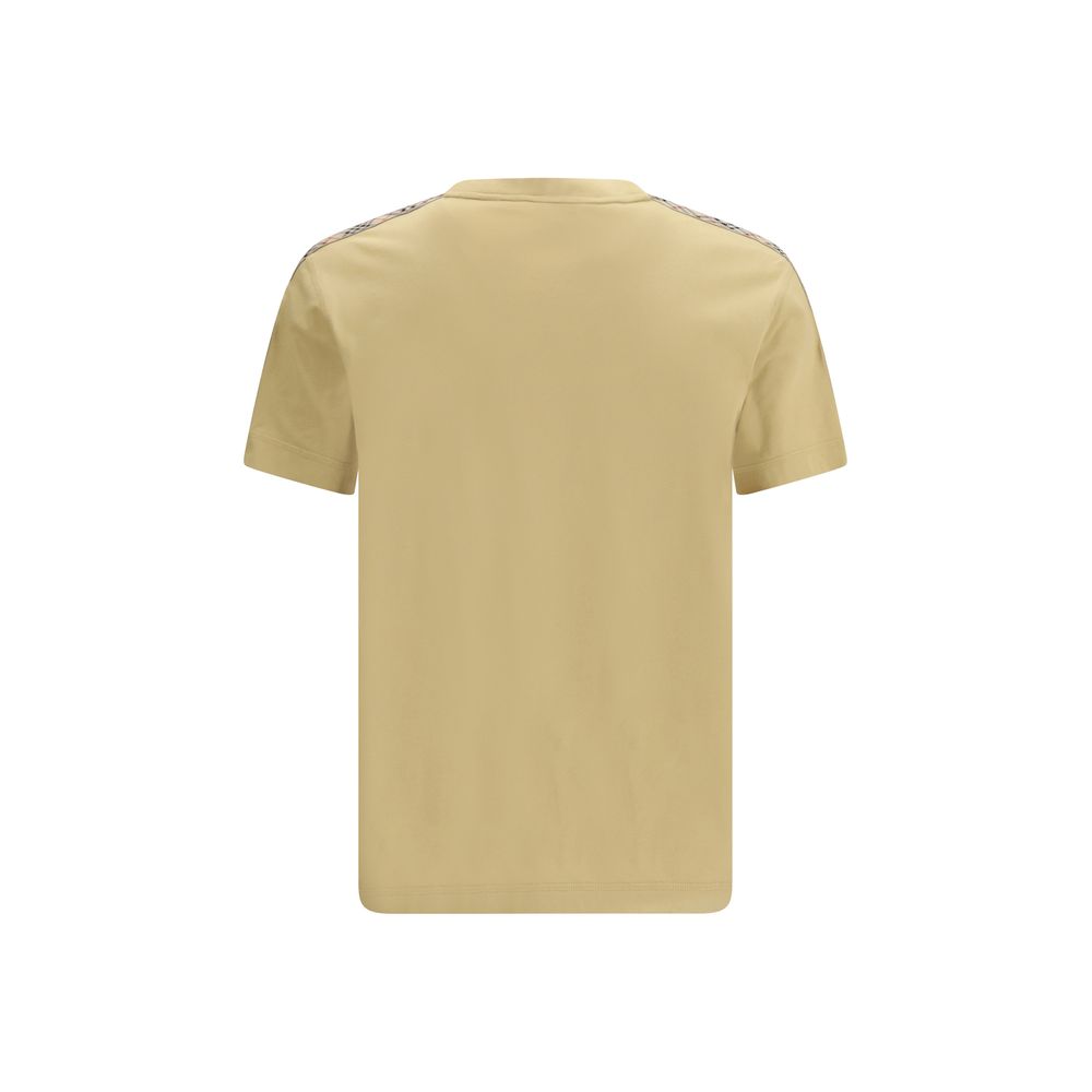 Cotton T-Shirt with Check Trim