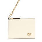 White Calfskin Chain-Handle Shoulder Bag