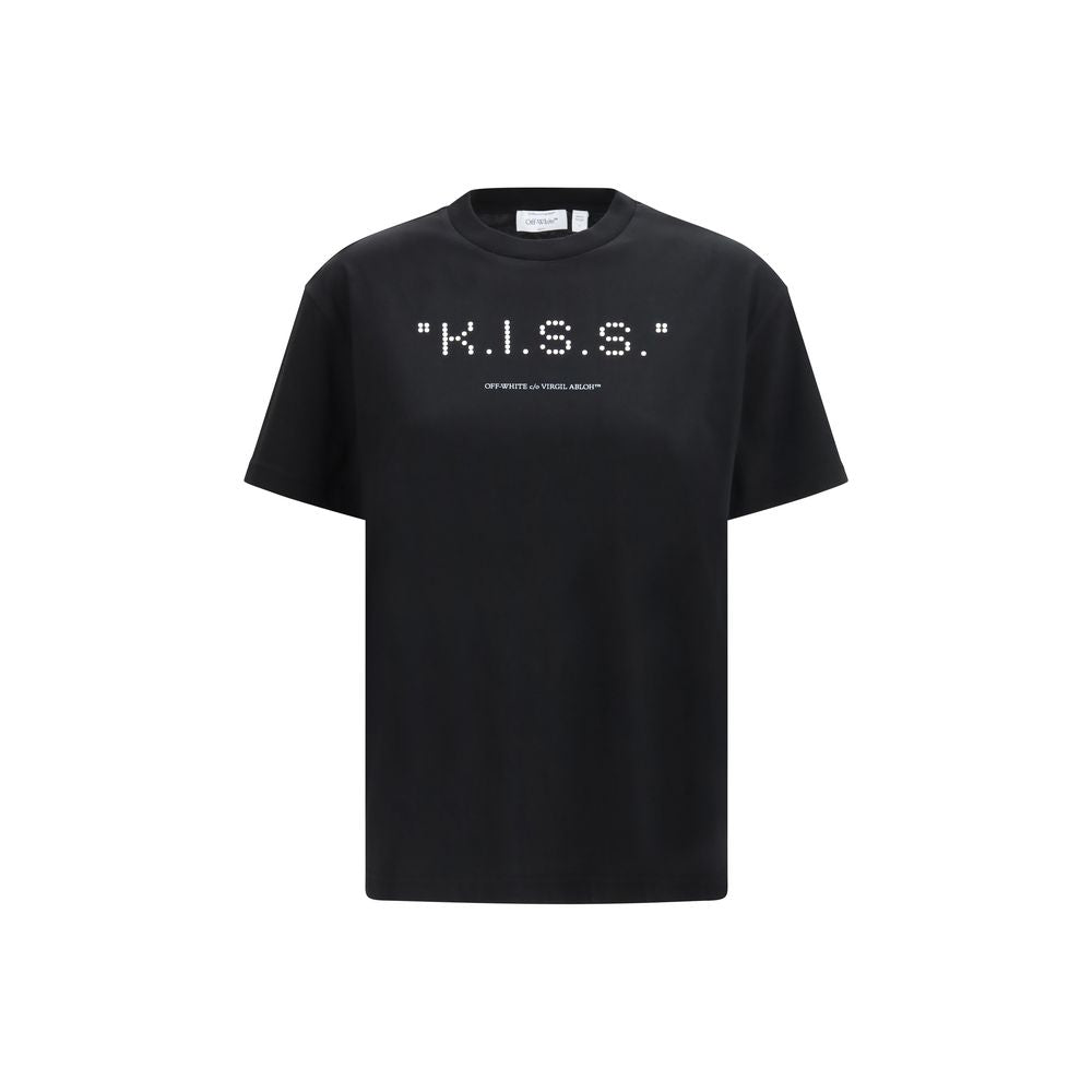 Kiss Quote Cotton Jersey T-Shirt