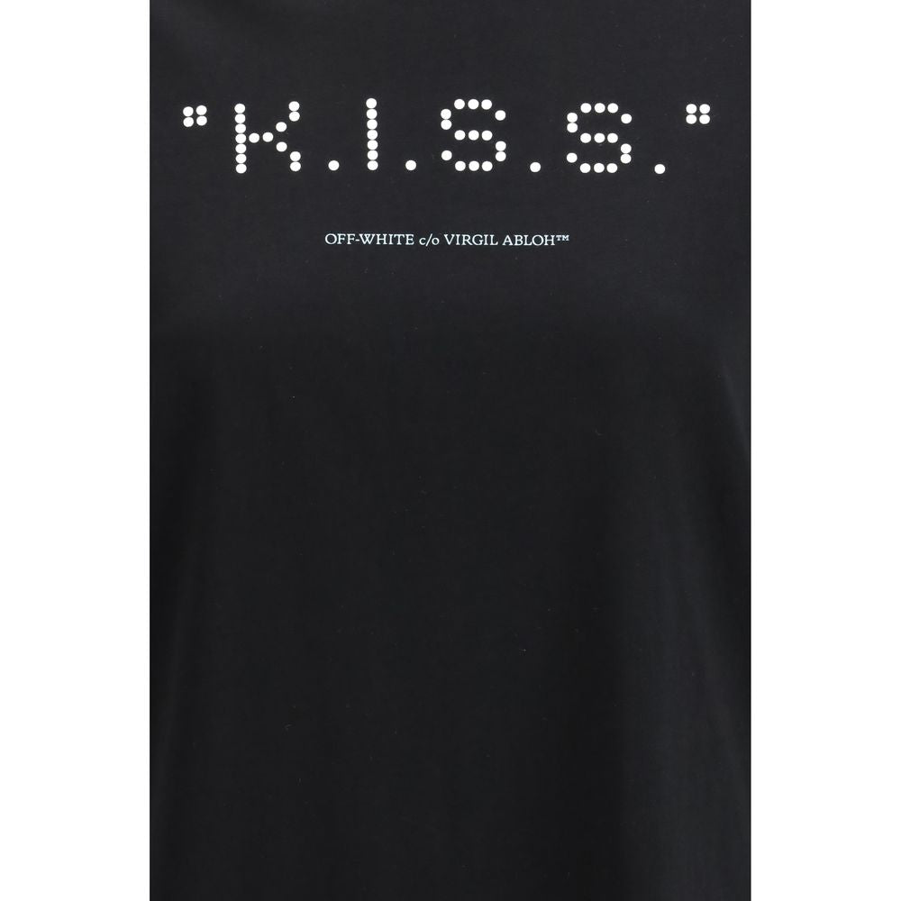 Kiss Quote Cotton Jersey T-Shirt