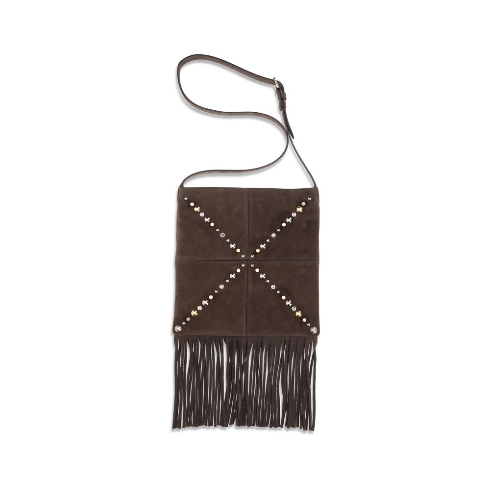 Nellcôte Fringe Shoulder Bag In Calf Leather