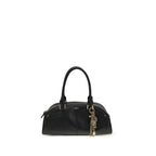 Black Calfskin Bowling Handbag