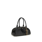 Black Calfskin Bowling Handbag