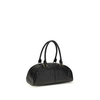 Black Calfskin Bowling Handbag