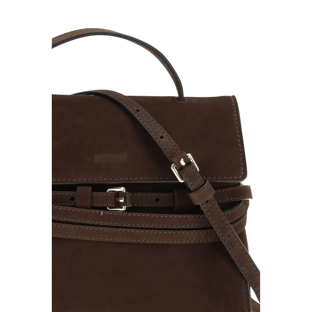 Tie Me Handbag In Brown Calf Leather