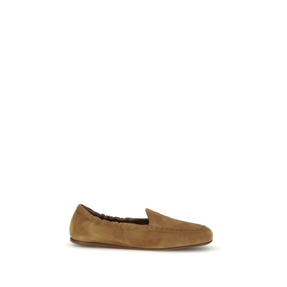 Brown Calf Leather Slip-On Loafers