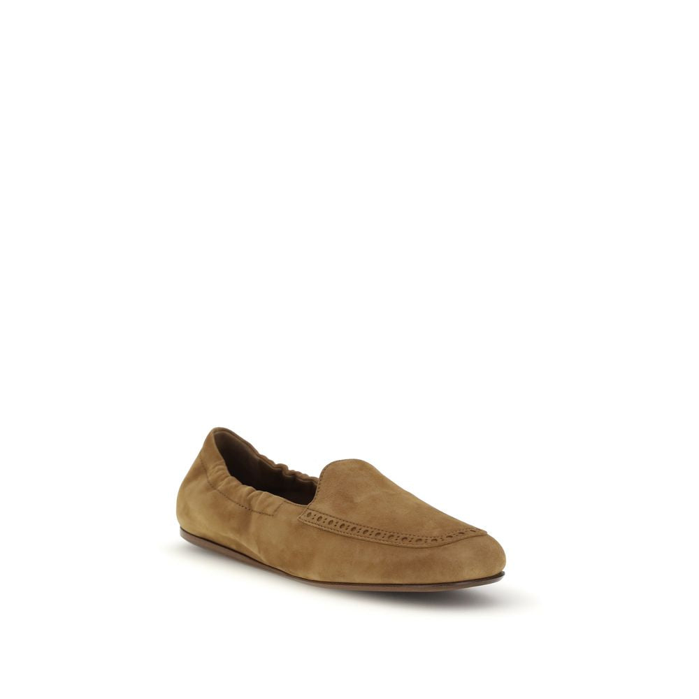Brown Calf Leather Slip-On Loafers